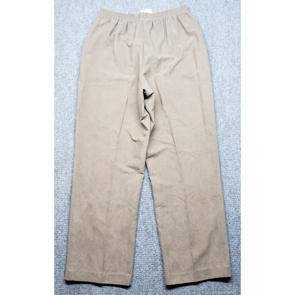 Alfred Dunner Ankle Pants Womens 14 Brown Pockets Pull On Stretch Elastic New - Picture 4 of 10